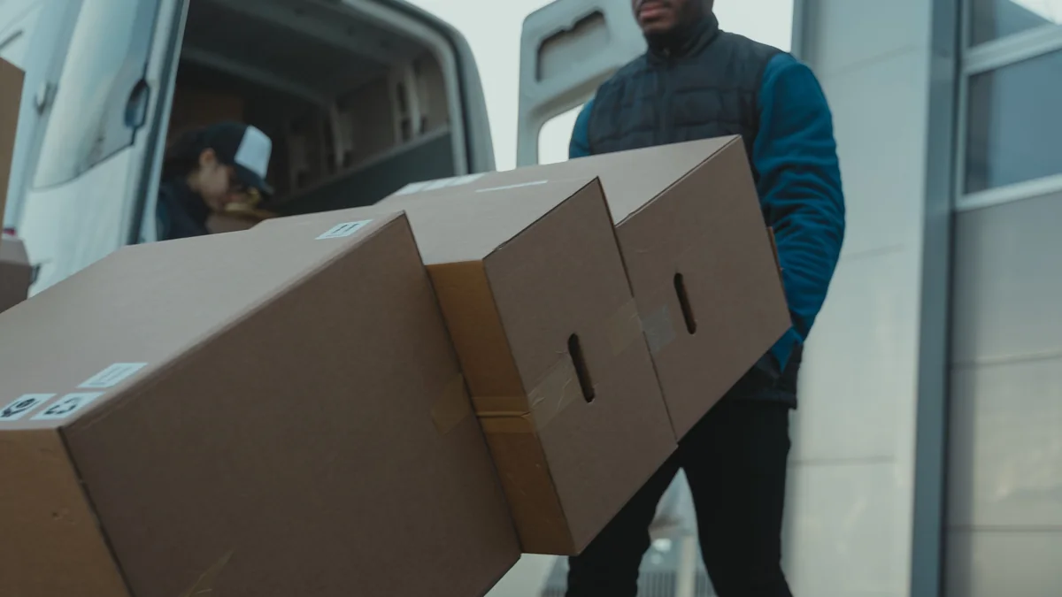 FG Onyenwe crew loading parcels for delivery
